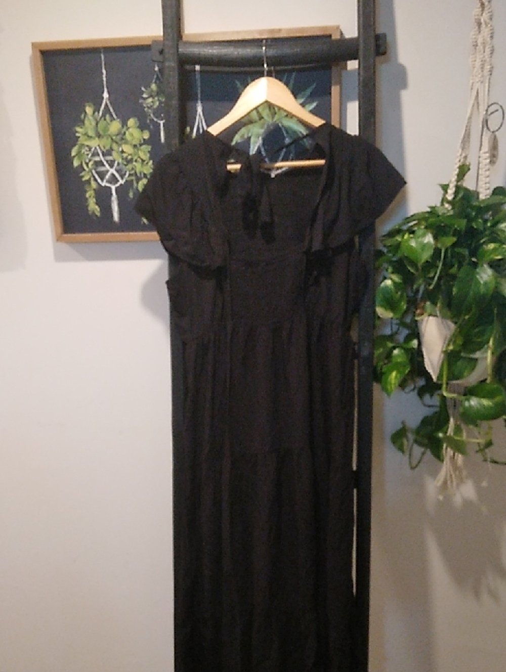 Women's Old Navy Ruffled Sleeve Maxi Dress - Picture 2 of 12